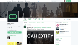 Twitter screenshot of Cahootify